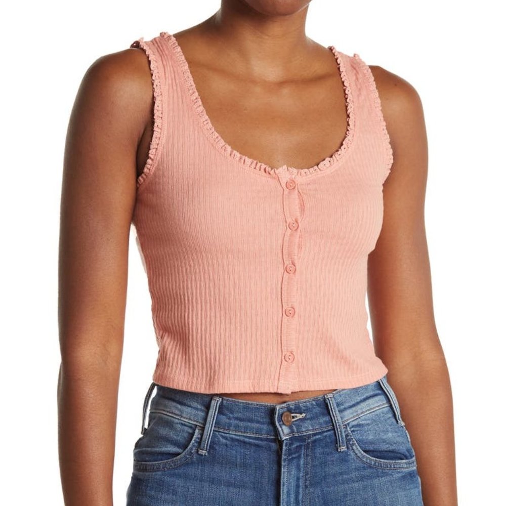 NWT Mauby Pink Cropped Tank Top Size S - Sh261